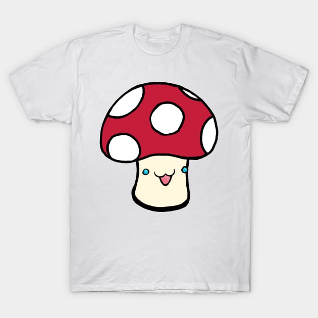 Smiling Mushroom T-Shirt by EverydayEnby